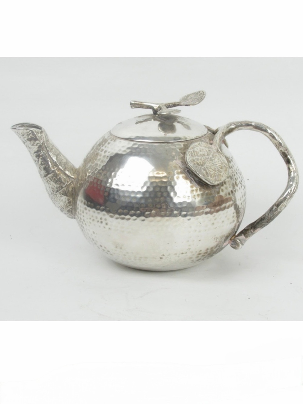 Michael Aram Botanical Leaf Nickelplate Leaves Teapot 9.75" x 5.75 x 5.75 Retire